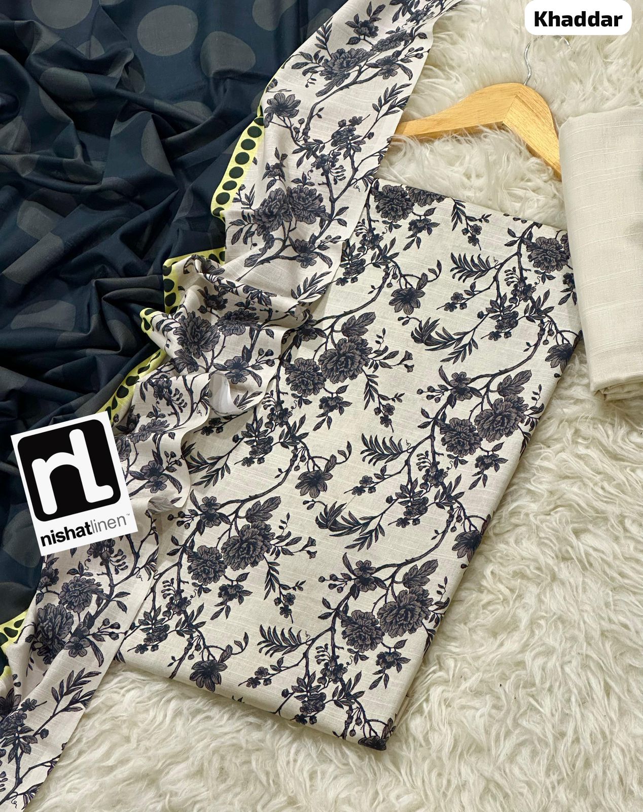 NISHAT KHADDAR Digital Print 3pc 2025