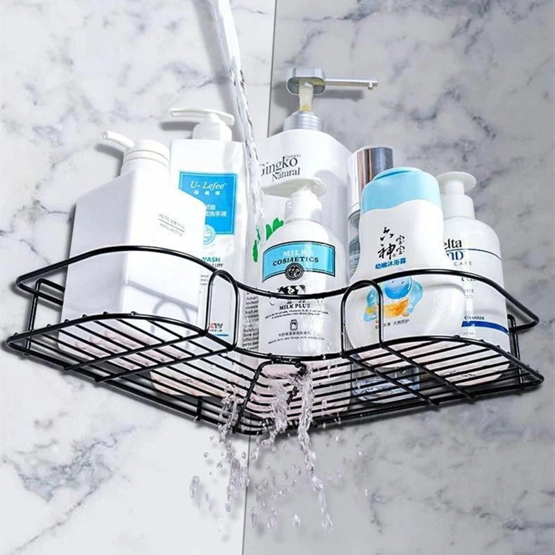 Metal Corner Rack For Bathroom & Kitchen | Bathroom Metal Shelf Organizer | Storage Rack Corner