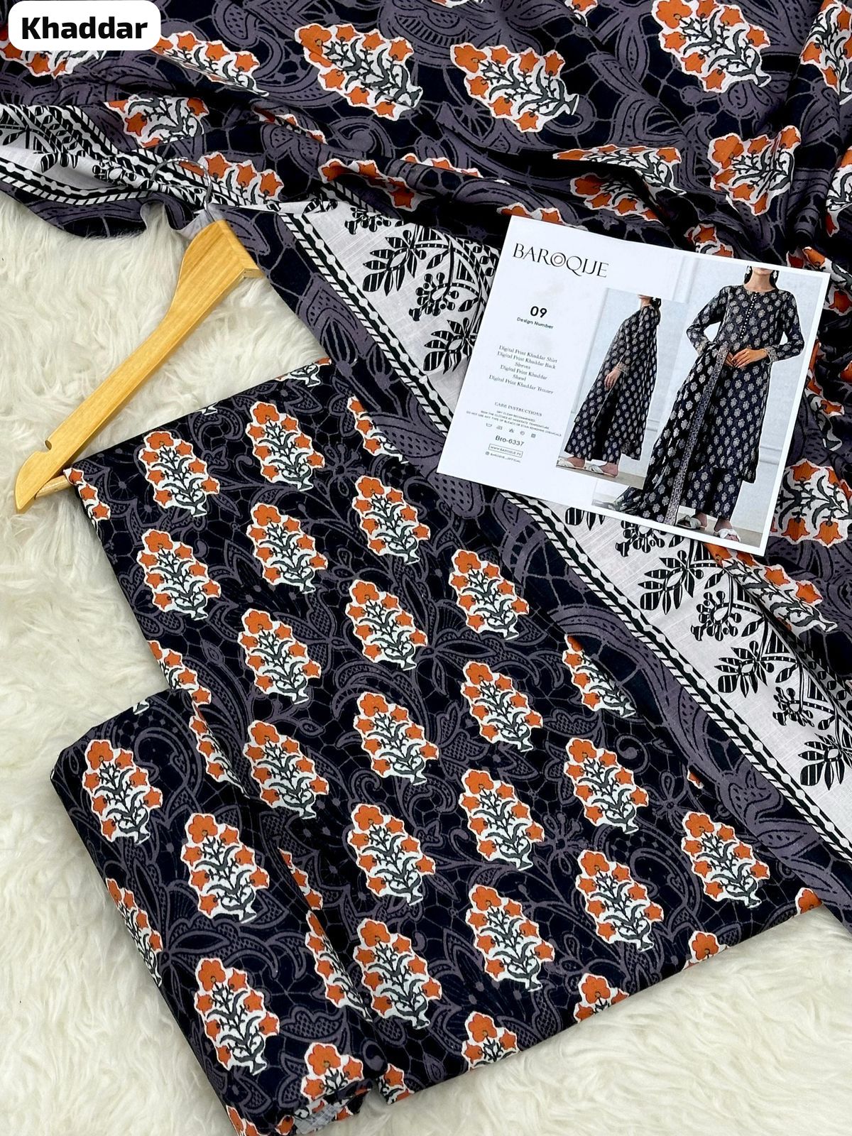 BAROQUE KHADDAR Digital Print 3pc 2025