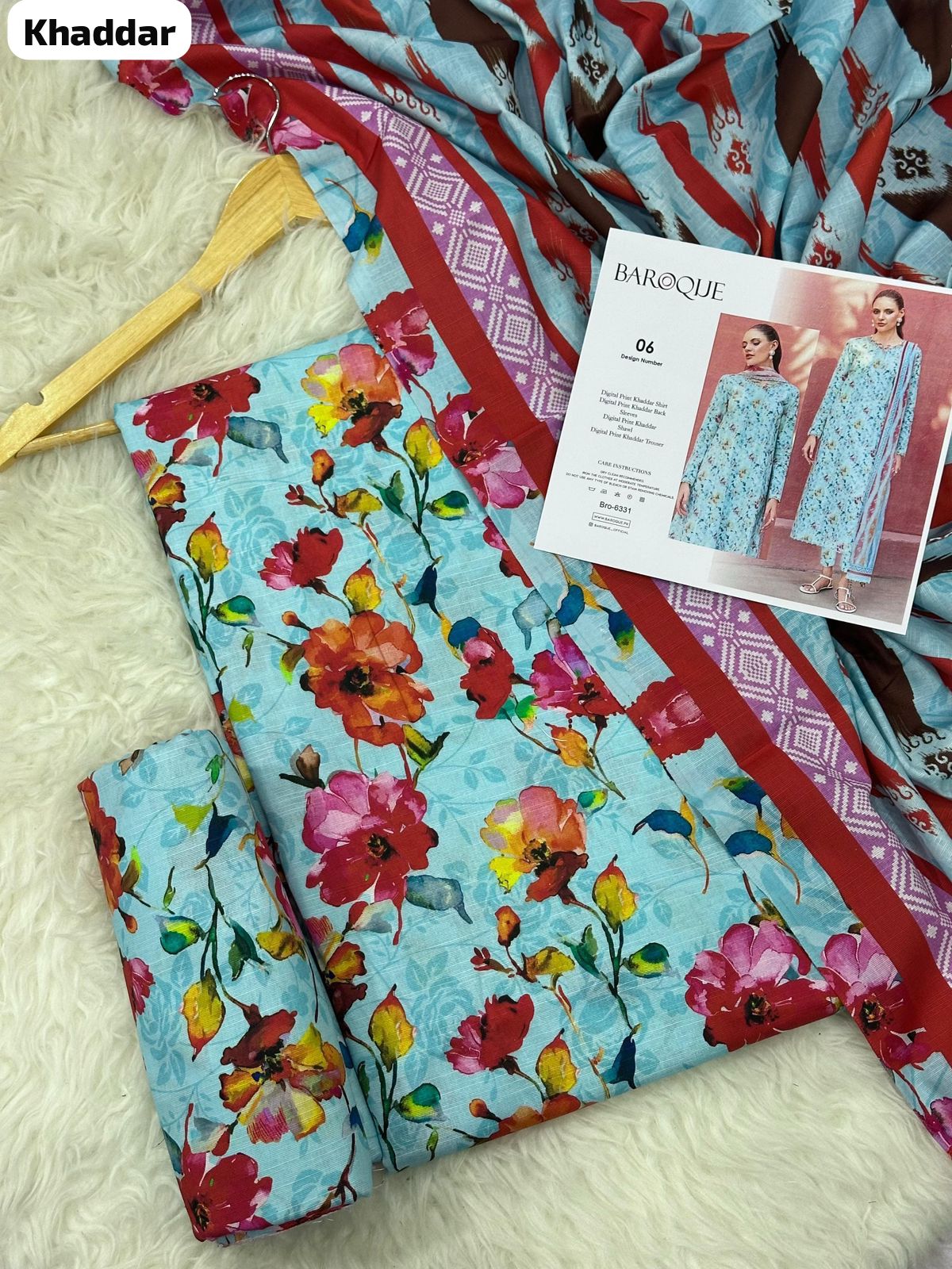BAROQUE KHADDAR Digital Print 3pc 2025