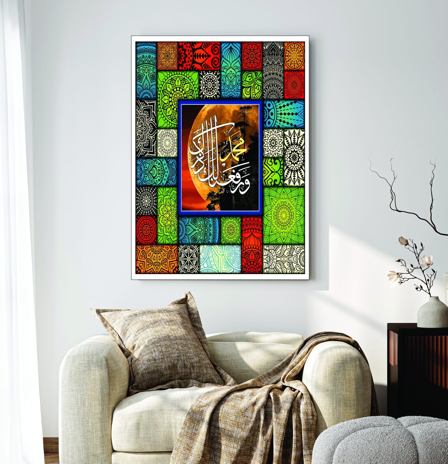 Islamic Wall Art Wooden Phototile Frames For Wall Decor/ Frames For Home And Office Decore