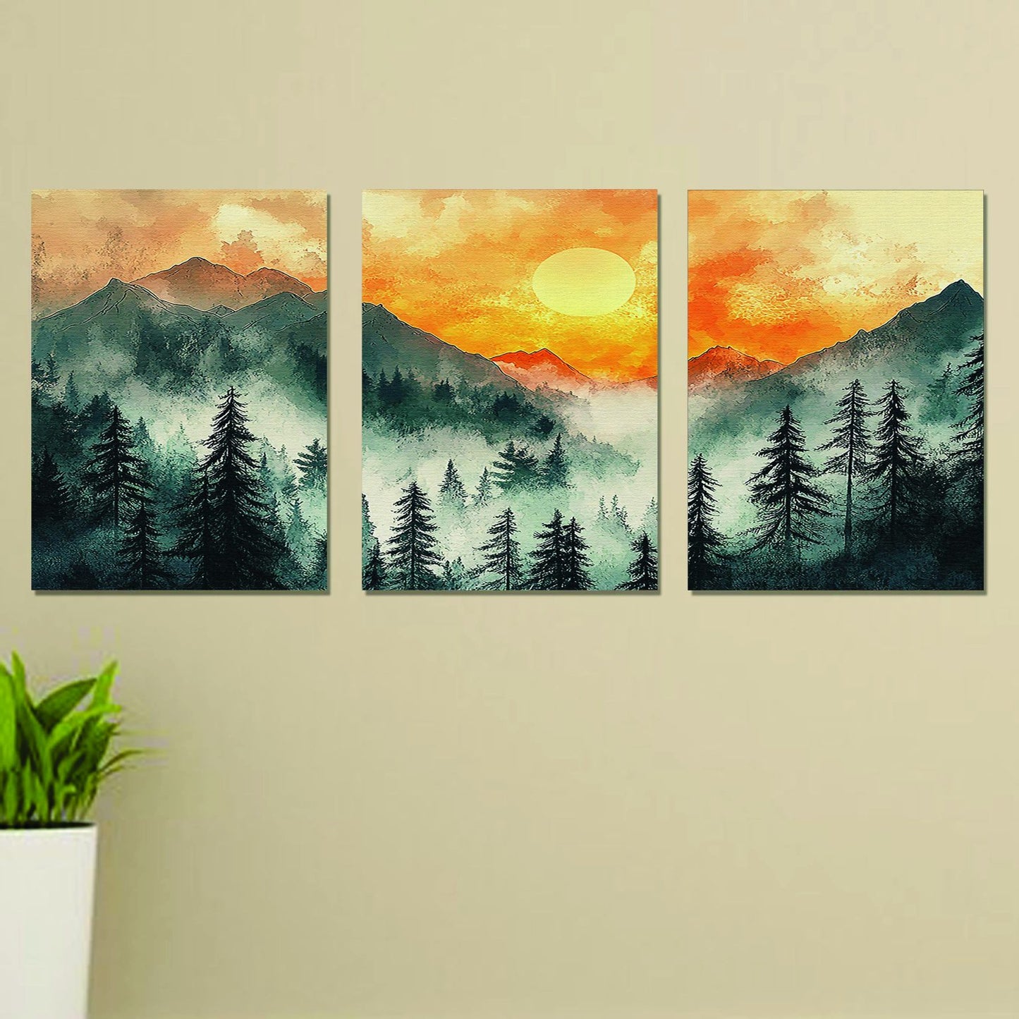 Set Of 3 Wall Art Wooden Phototile Frames For Wall Decor