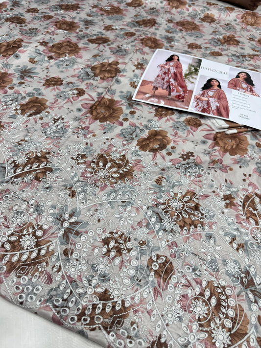 LINEN 3pc Full Embroidered