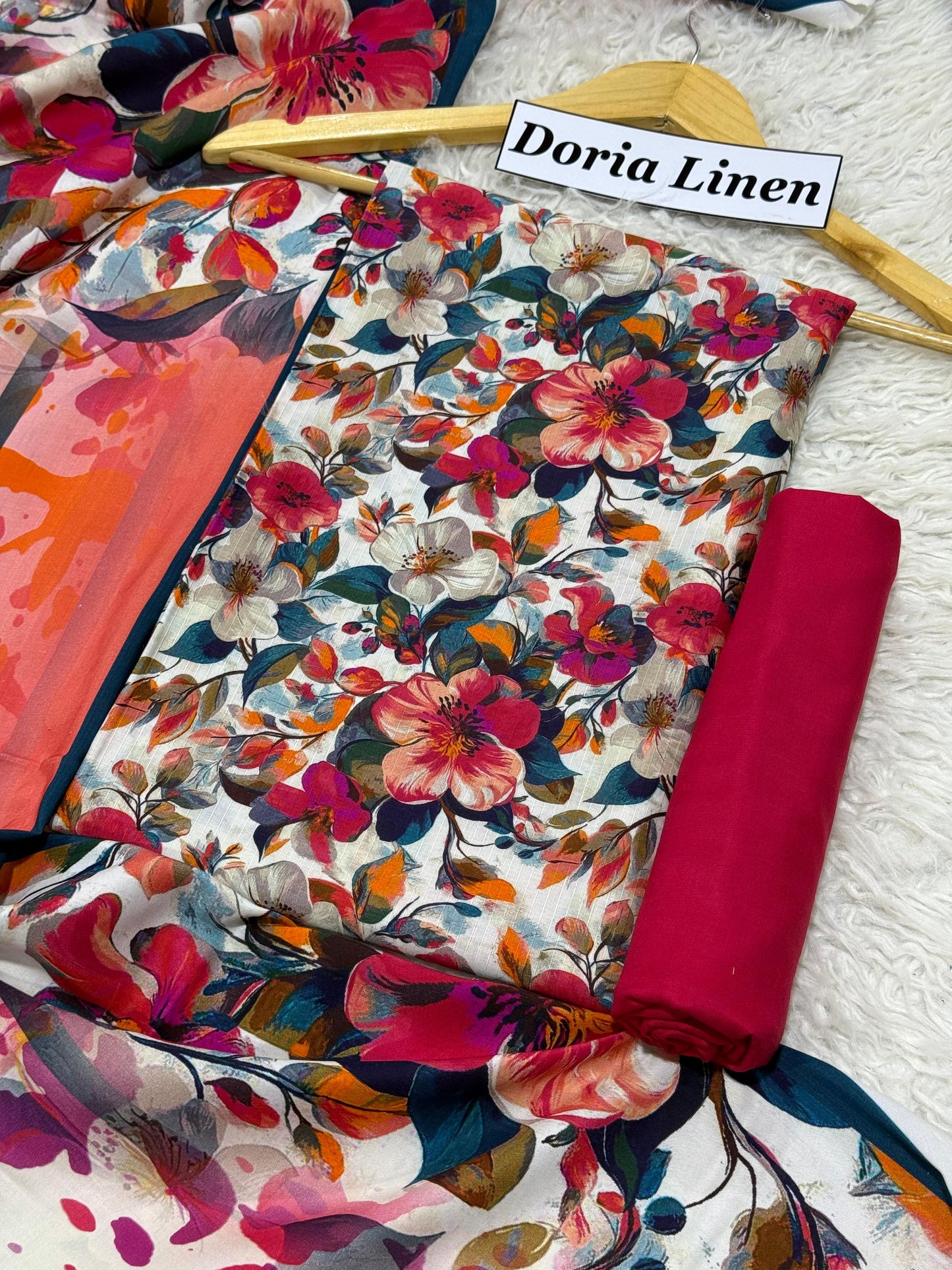 ALKARAM DORIA LINEN Digital Print 3pc 2025