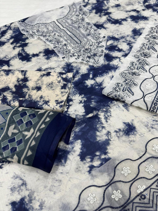 LAWN Digital Print 3pc With Patches