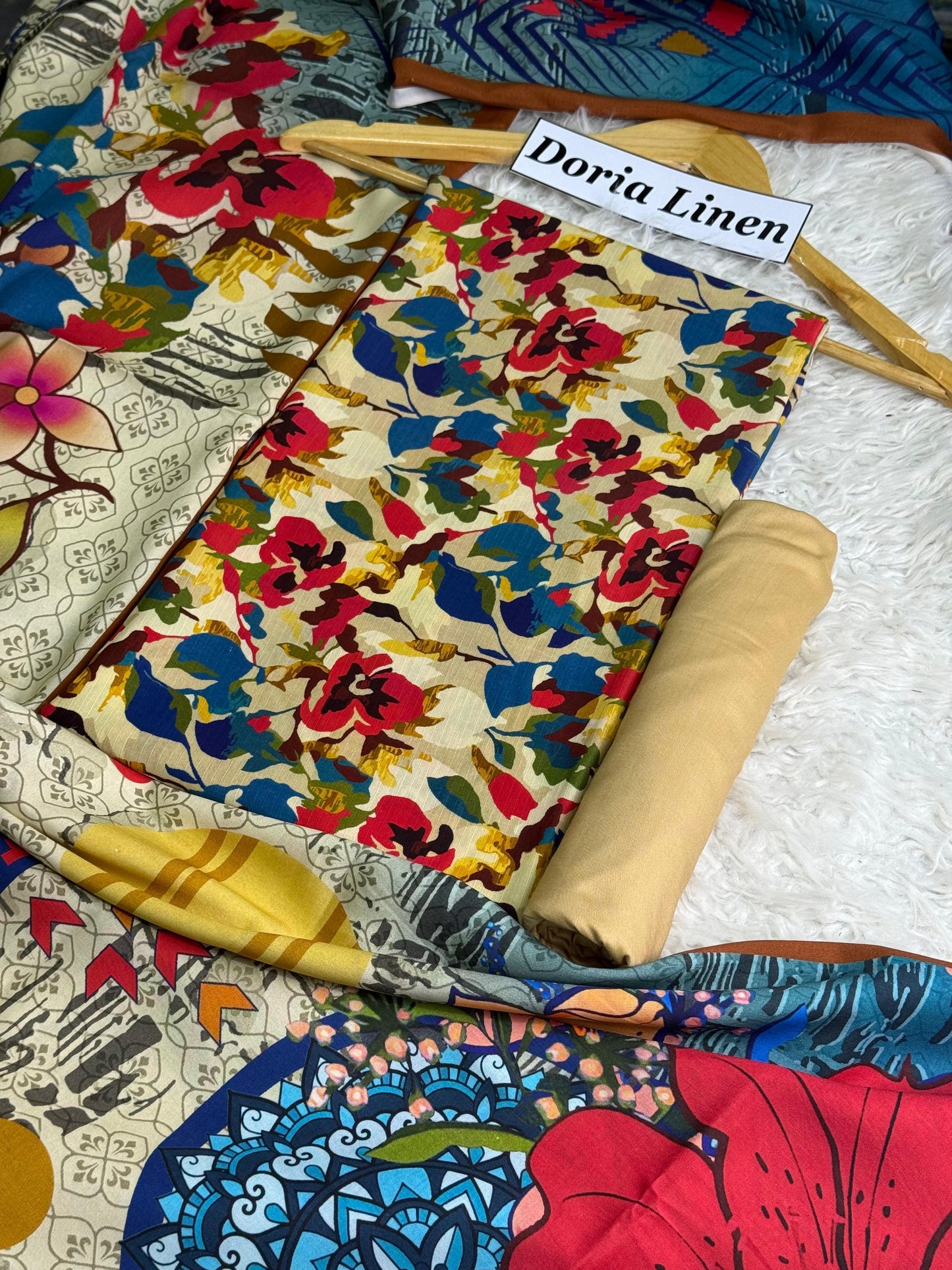 ALKARAM DORIA LINEN Digital Print 3pc 2025