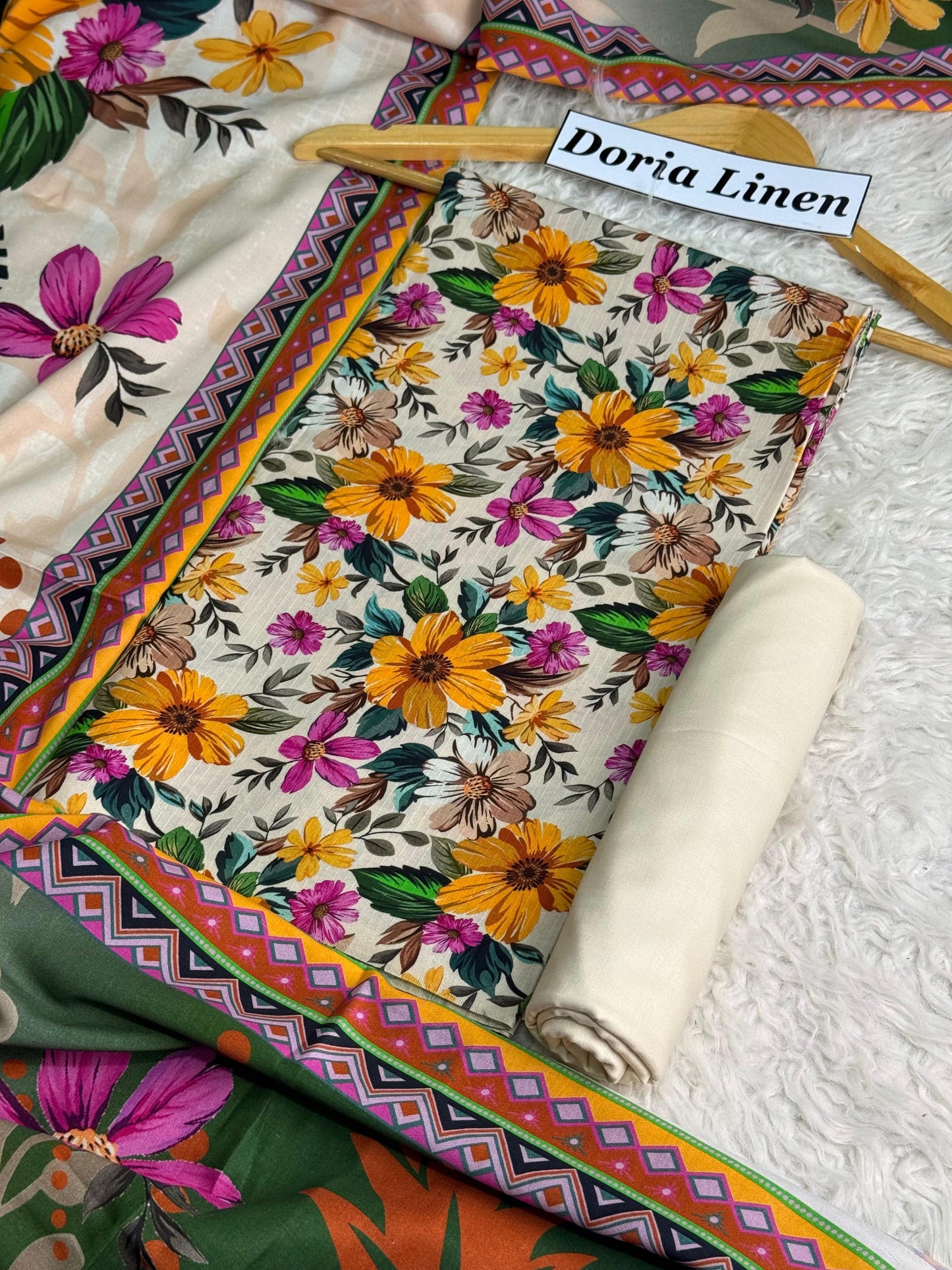 ALKARAM DORIA LINEN Digital Print 3pc 2025