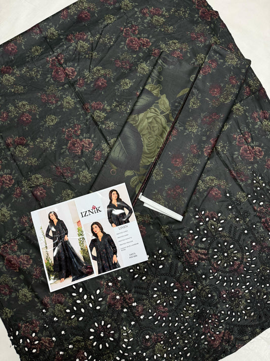 LINEN 3pc Full Embroidered