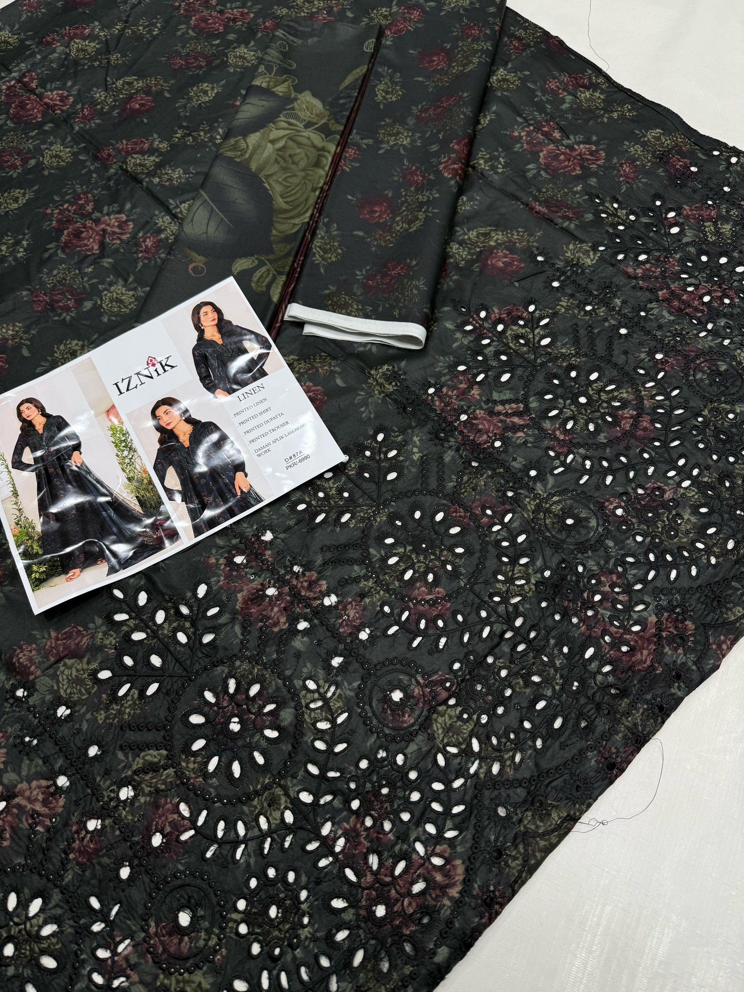 LINEN 3pc Full Embroidered