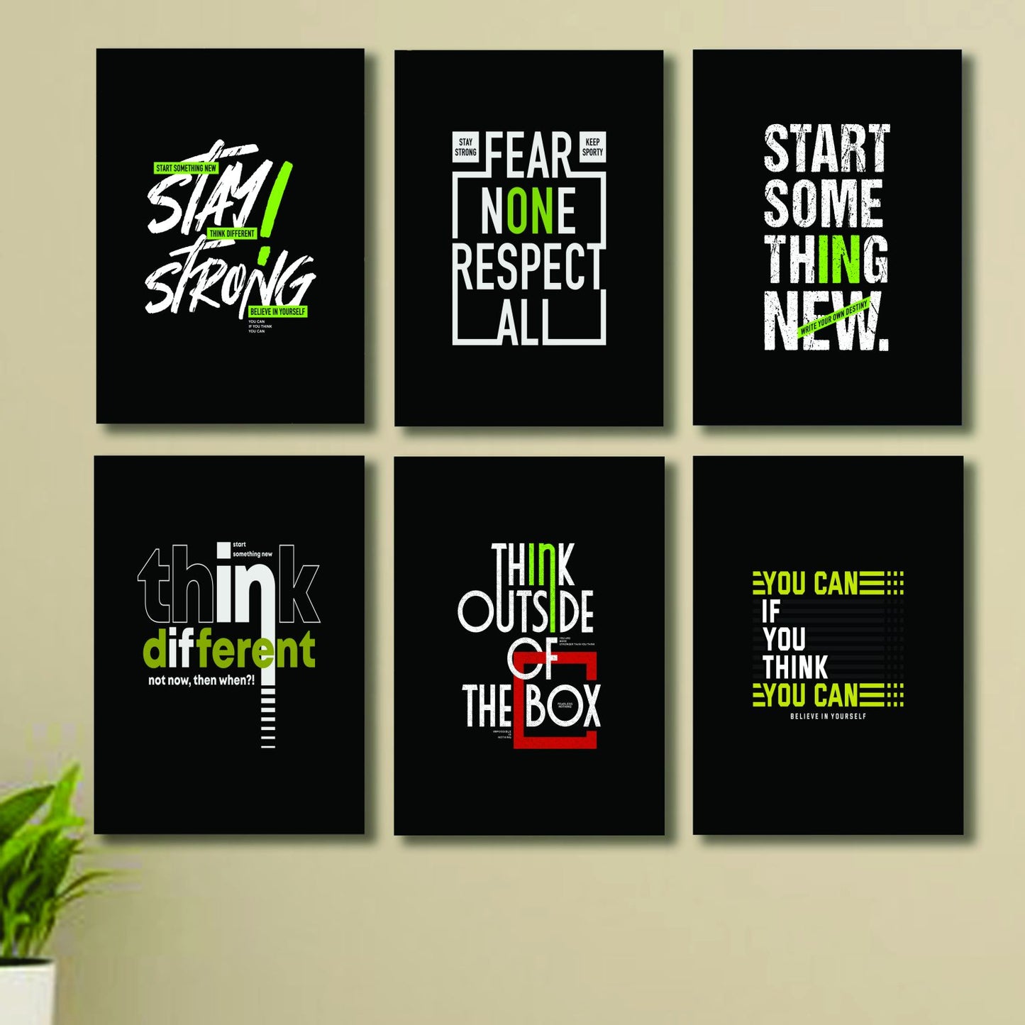 Set Of 6 Wall Art Wooden Phototile Frames For Wall Decor