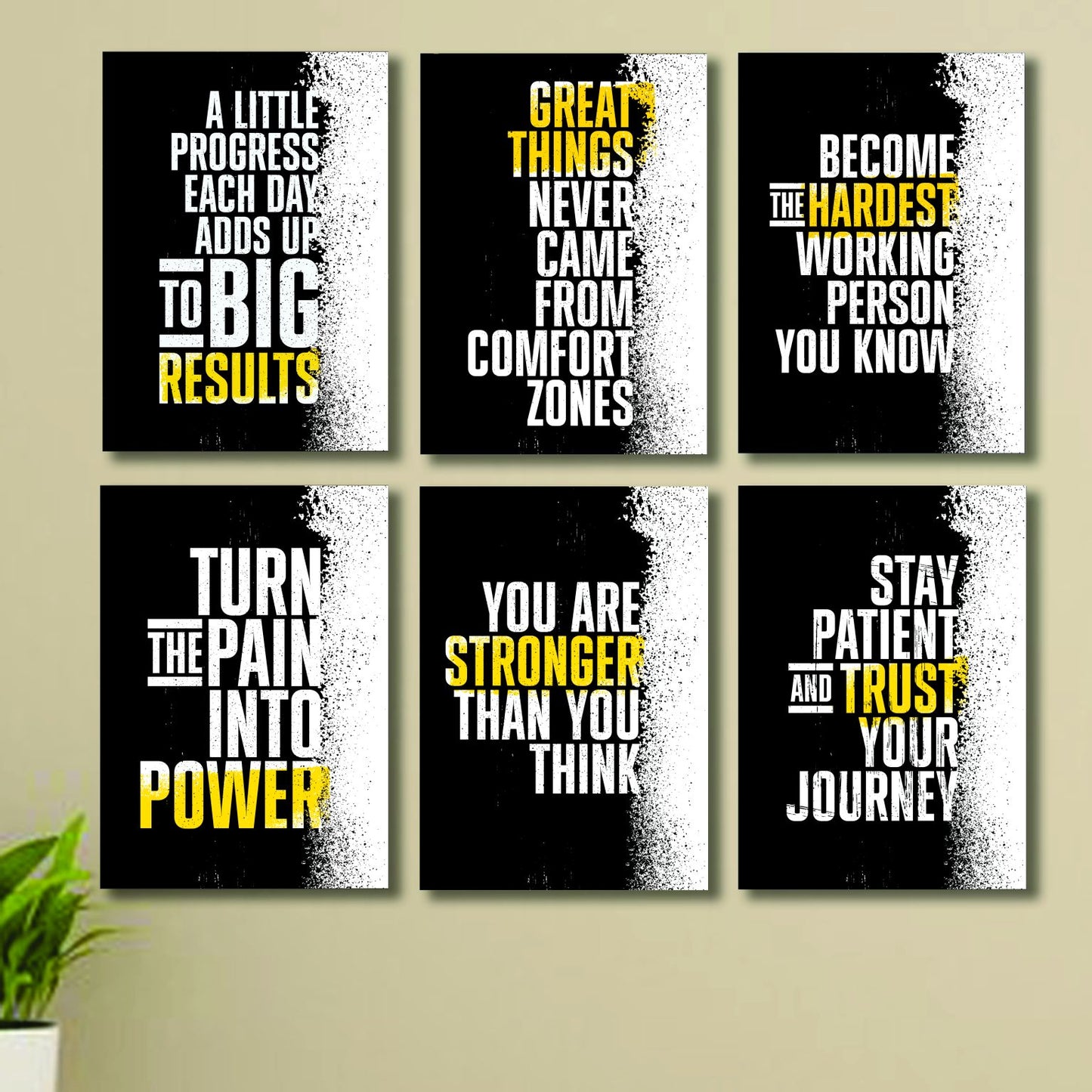 Set Of 6 Wall Art Wooden Phototile Frames For Wall Decor