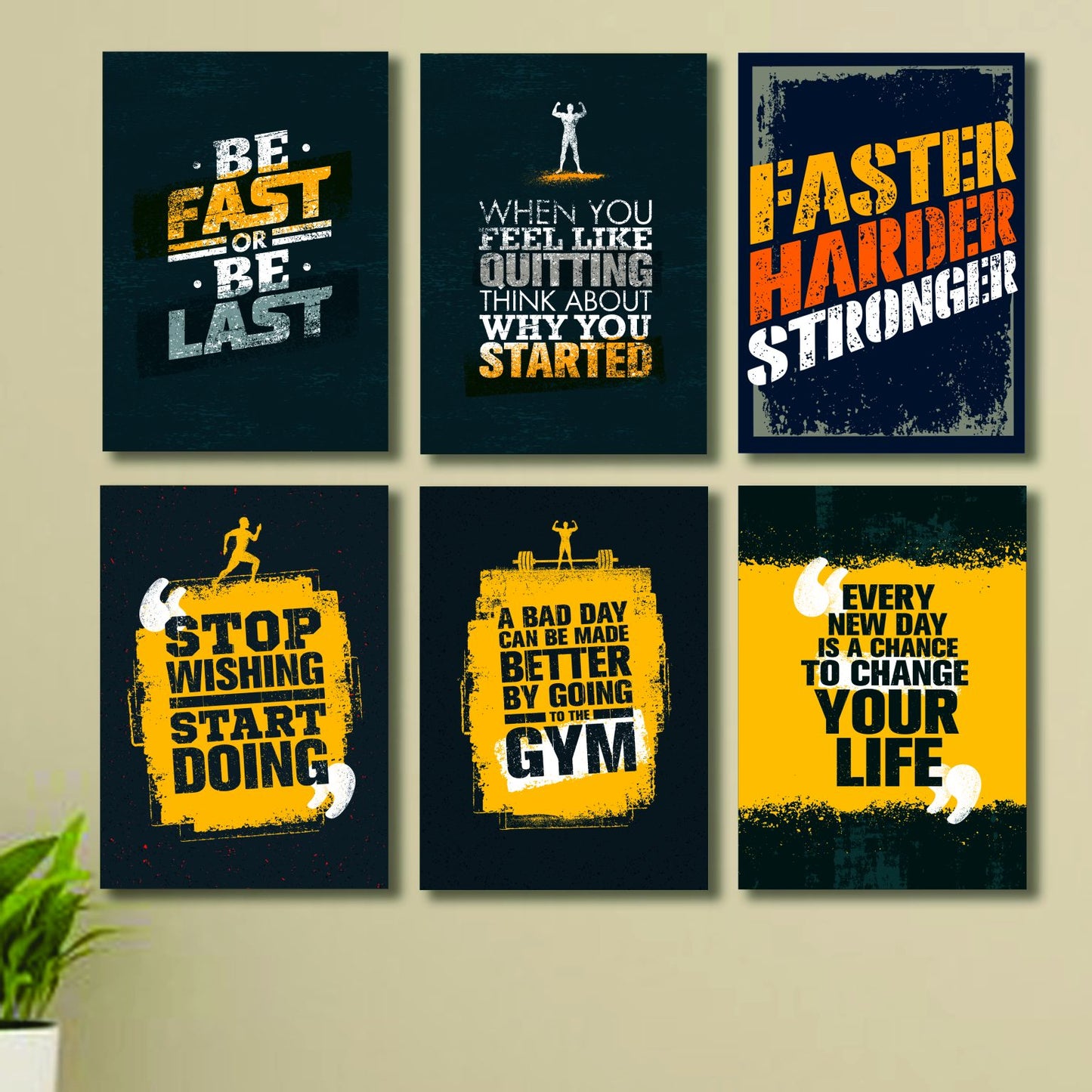 Set Of 6 Wall Art Wooden Phototile Frames For Wall Decor