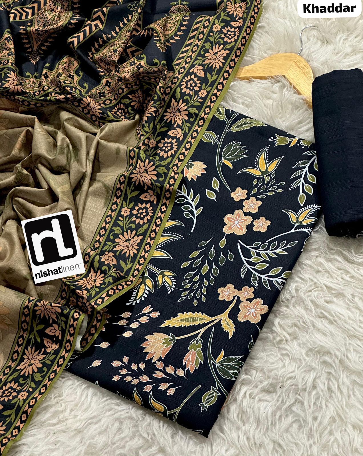NISHAT KHADDAR Digital Print 3pc 2025