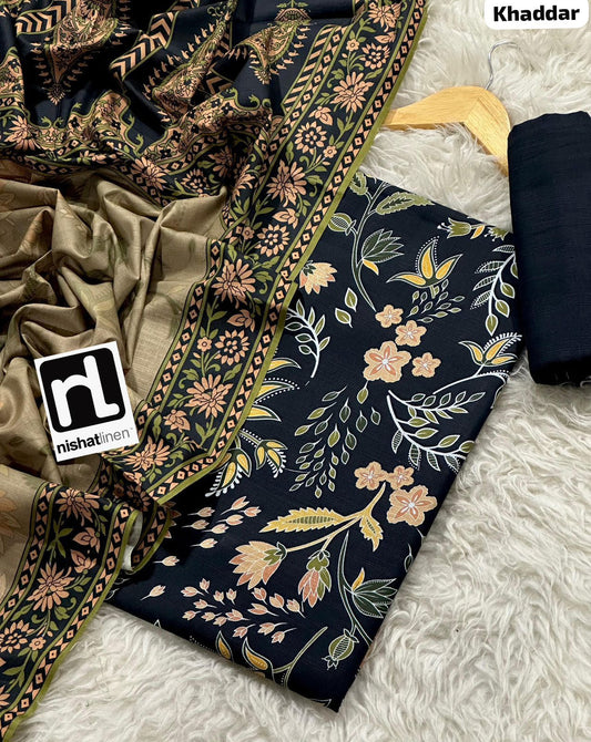 NISHAT KHADDAR Digital Print 3pc 2025