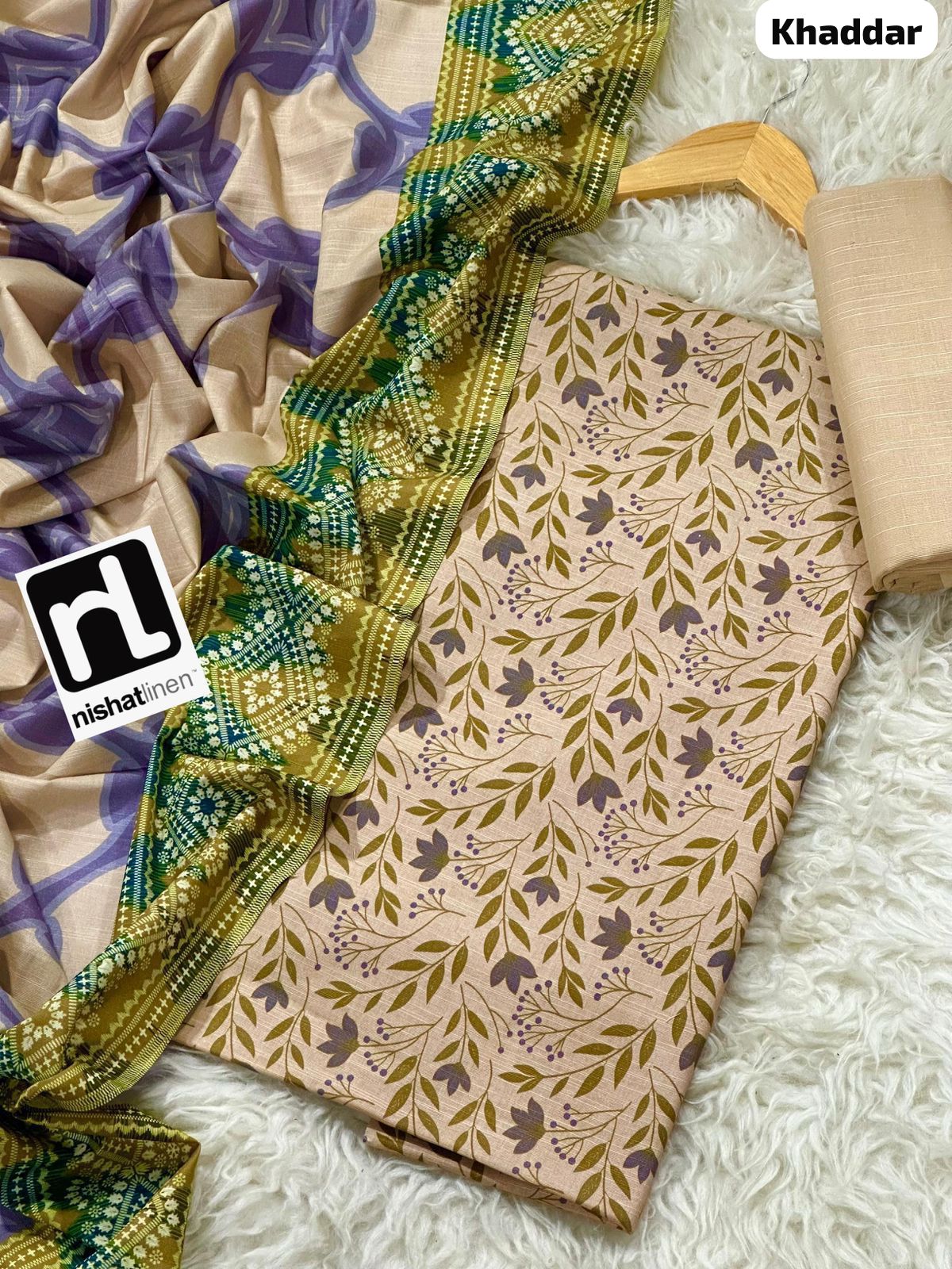 NISHAT KHADDAR Digital Print 3pc 2025