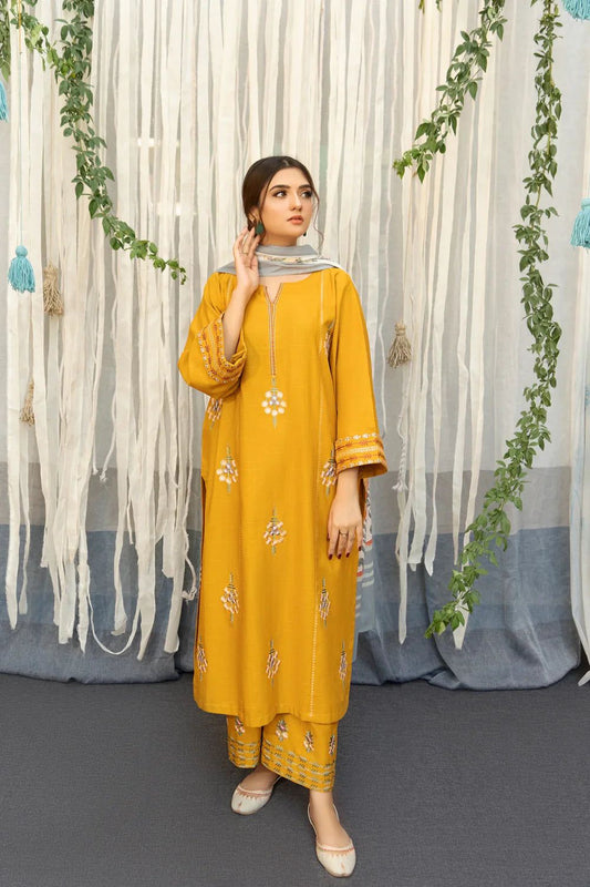 Dhanak 3PC Embroidered