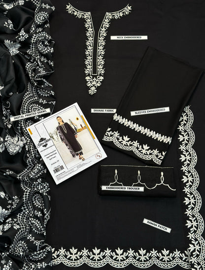 Dhanak 3PC Embroidered