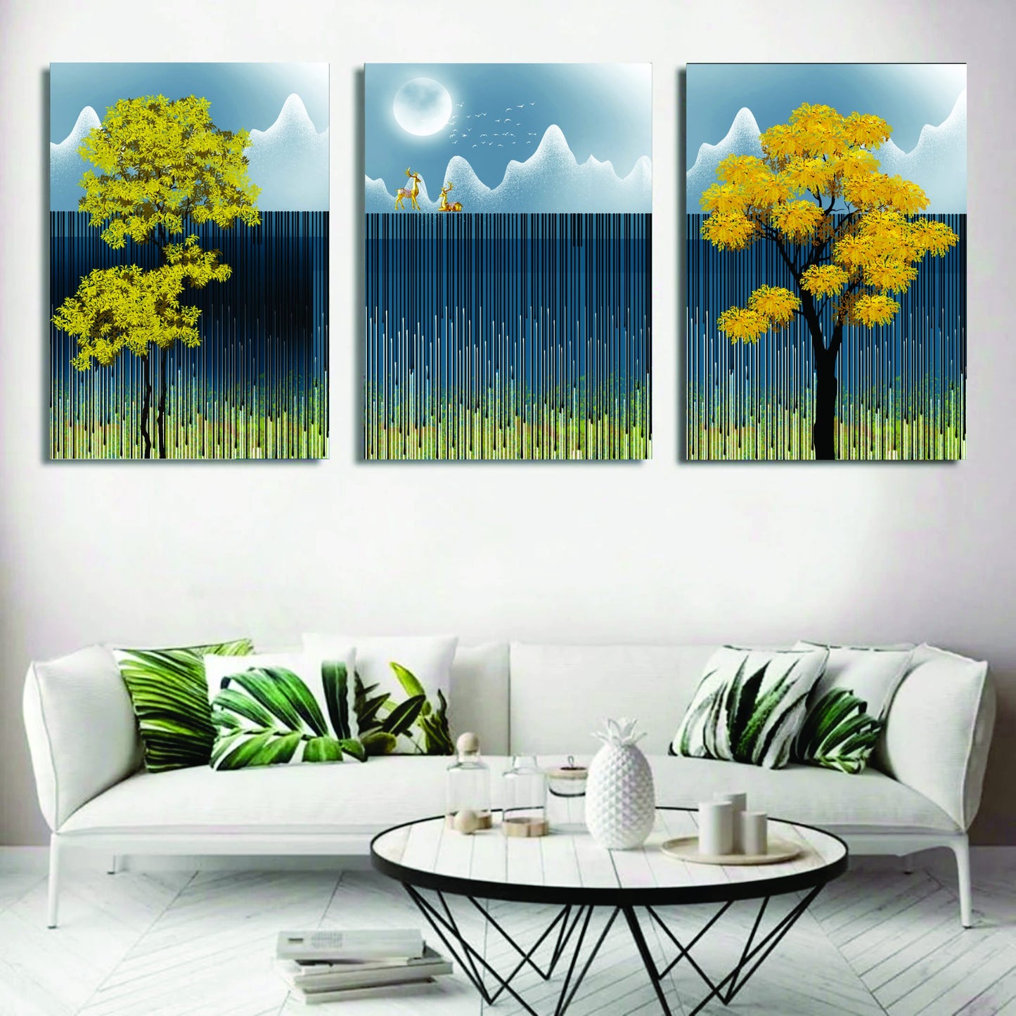 Set Of 3 Wall Art Wooden Phototile Frames For Wall Decor