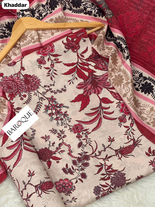 BAROQUE KHADDAR Digital Print 3pc 2025