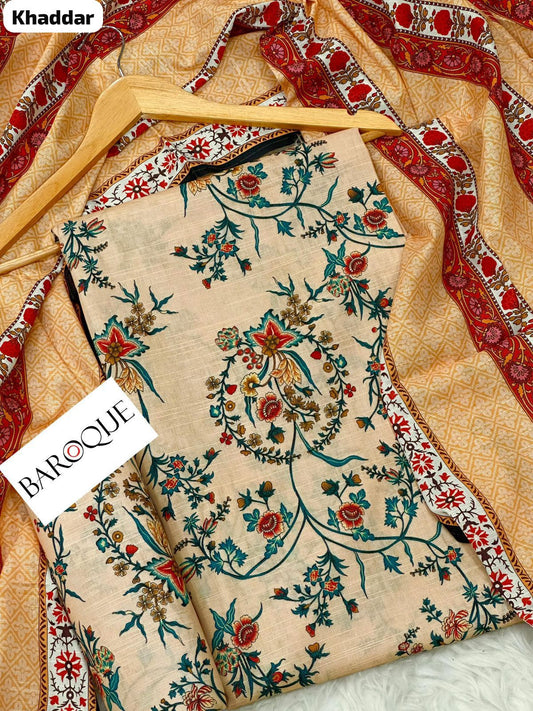 BAROQUE KHADDAR Digital Print 3pc 2025