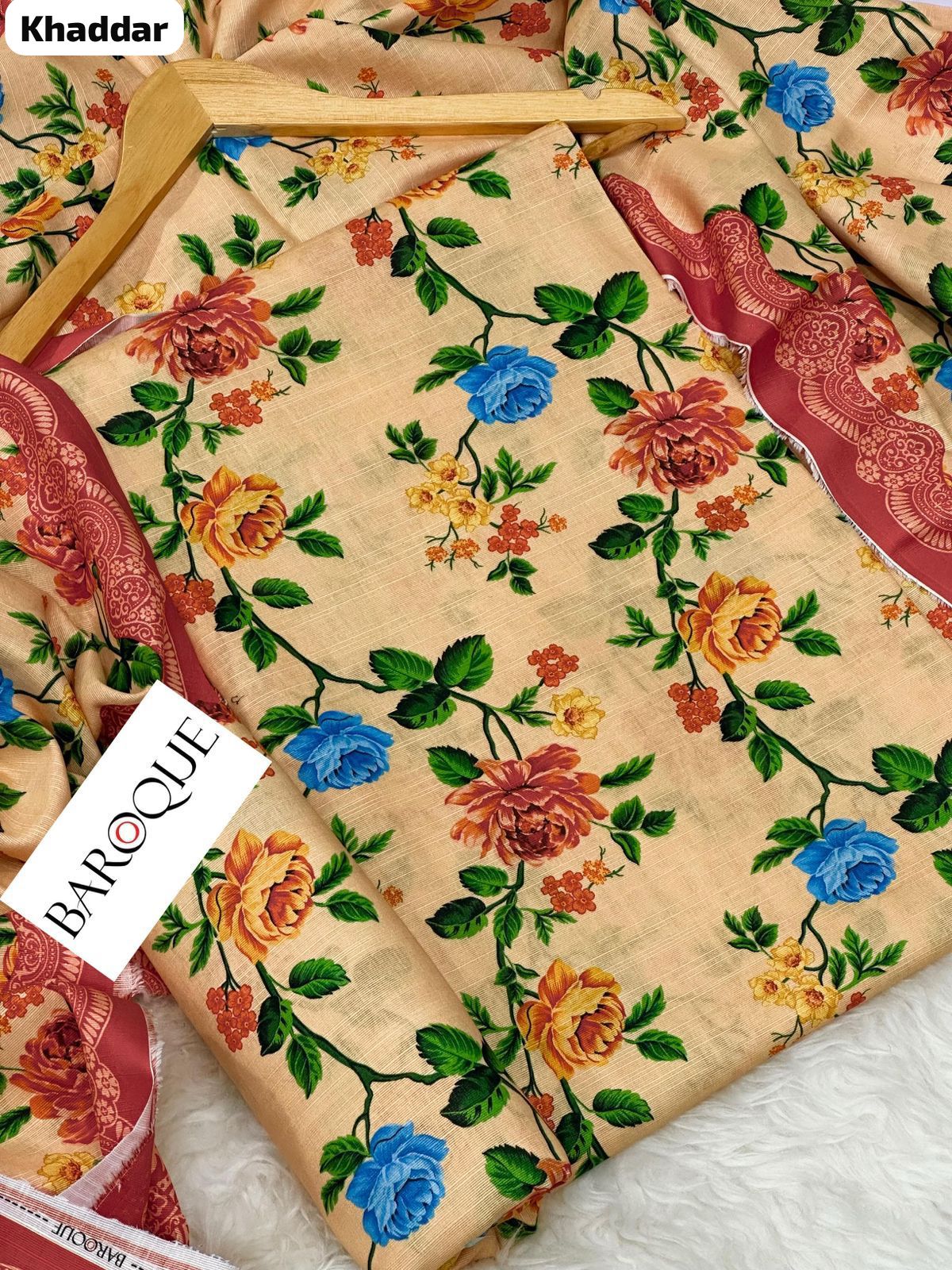 BAROQUE KHADDAR Digital Print 3pc 2025
