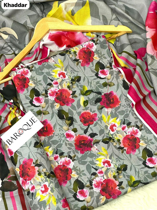 BAROQUE KHADDAR Digital Print 3pc 2025