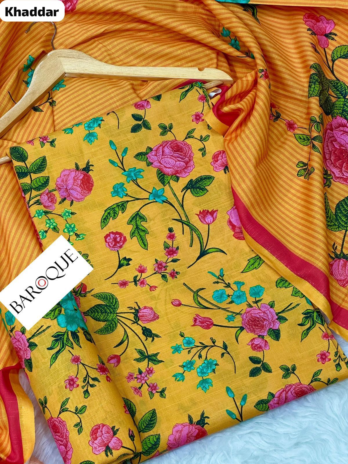 BAROQUE KHADDAR Digital Print 3pc 2025