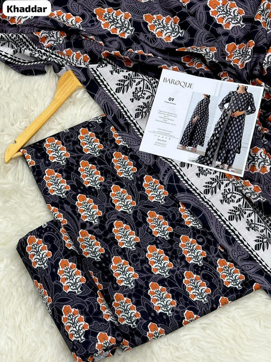 BAROQUE KHADDAR Digital Print 3pc 2025