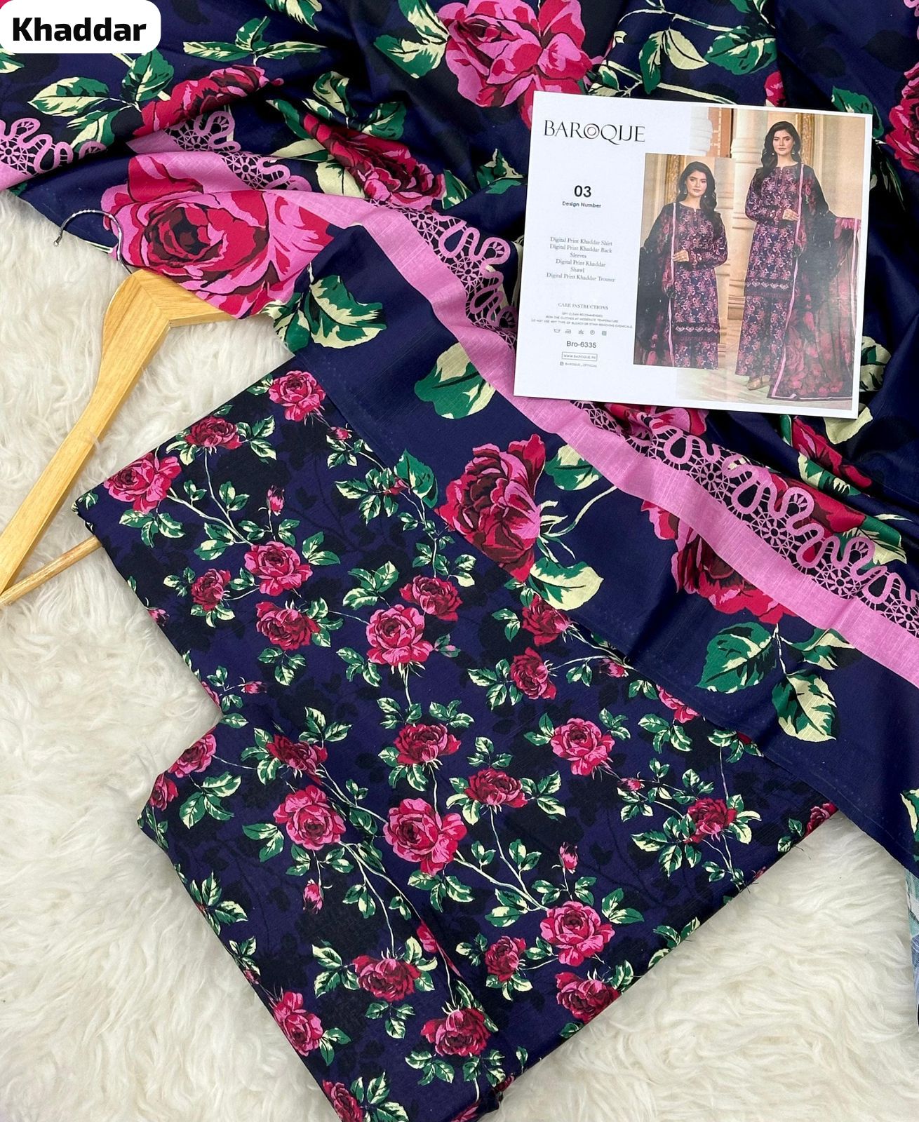 BAROQUE KHADDAR Digital Print 3pc 2025