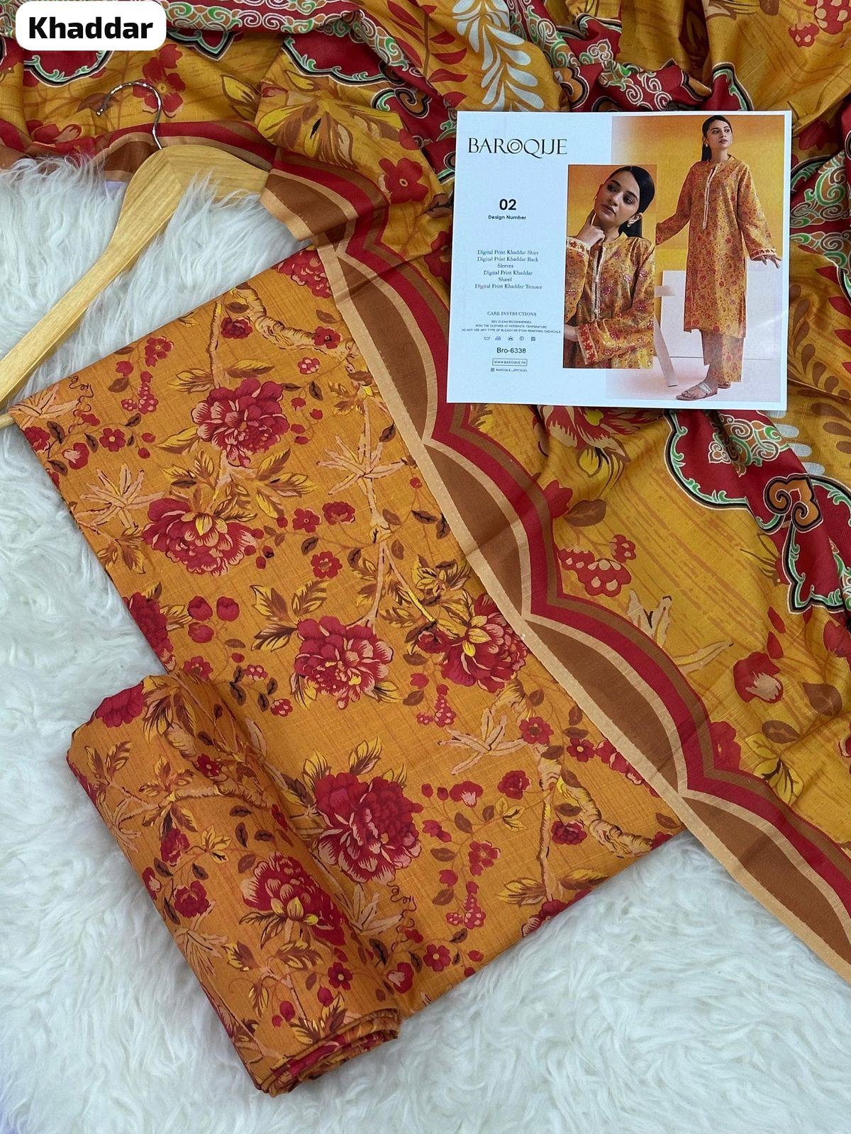 BAROQUE KHADDAR Digital Print 3pc 2025