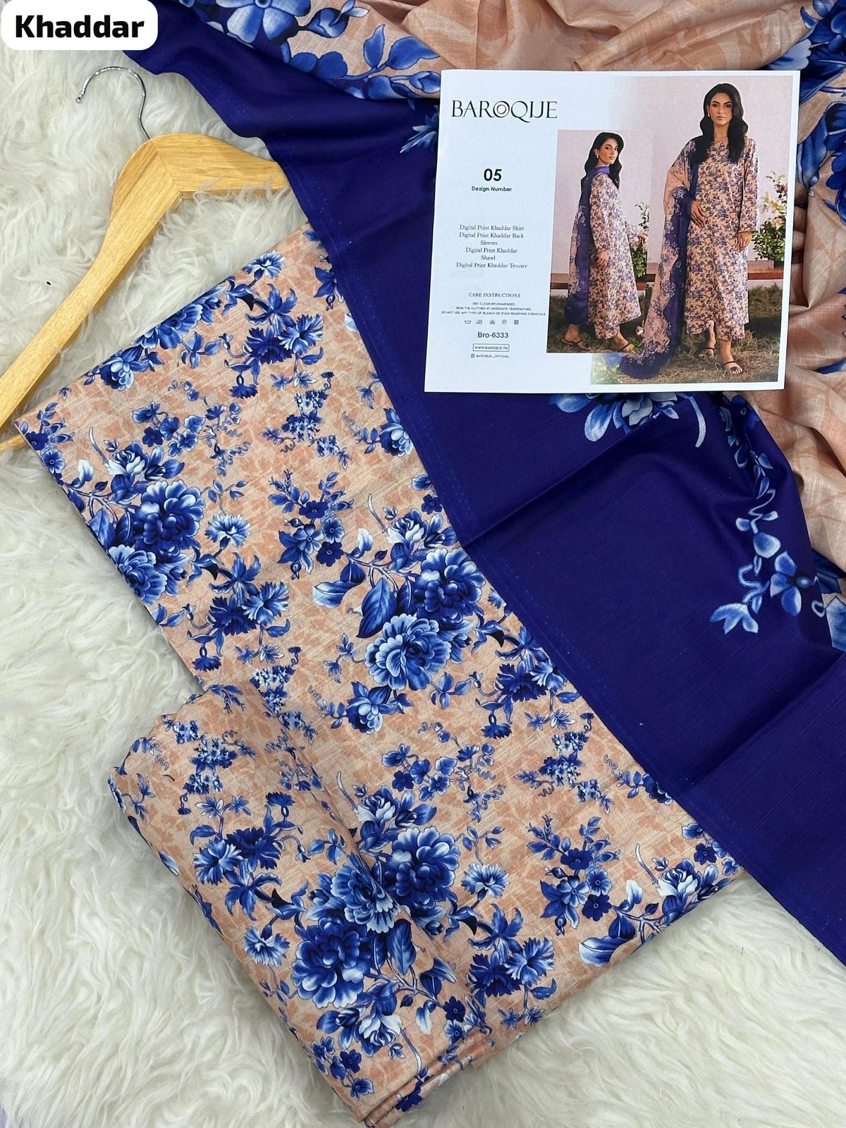 BAROQUE KHADDAR Digital Print 3pc 2025