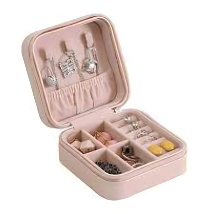 Jewelry Organizer Box , Mini Jewelry Box Travel Pu Leather, Small Jewelry Box Portable Travel