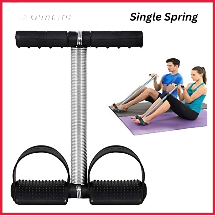 Tummy Trimmer Single Spring – Portable Ab Exerciser For Home & Gym Workouts