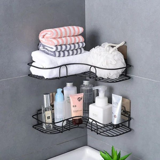 Metal Corner Rack For Bathroom & Kitchen | Bathroom Metal Shelf Organizer | Storage Rack Corner