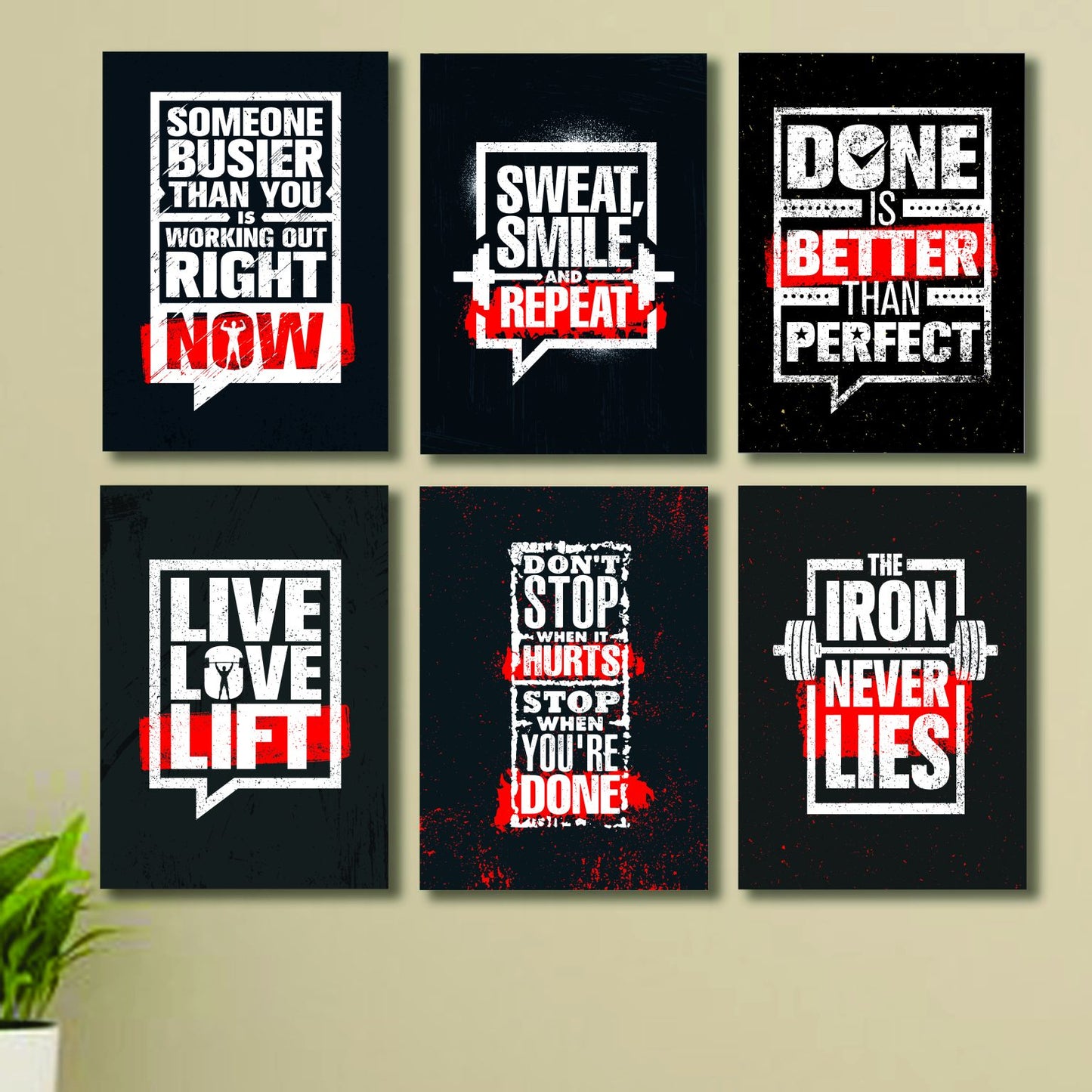 Set Of 6 Wall Art Wooden Phototile Frames For Wall Decor