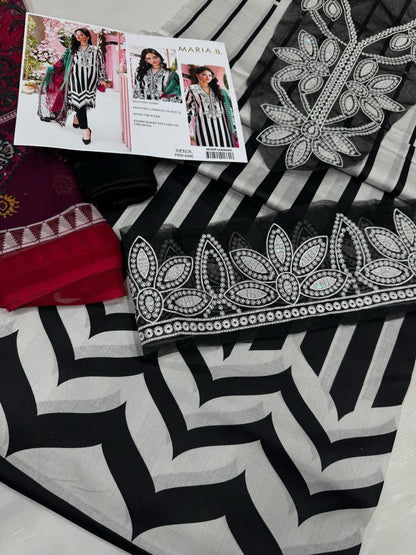 LAWN Digital Print 3pc With Patches