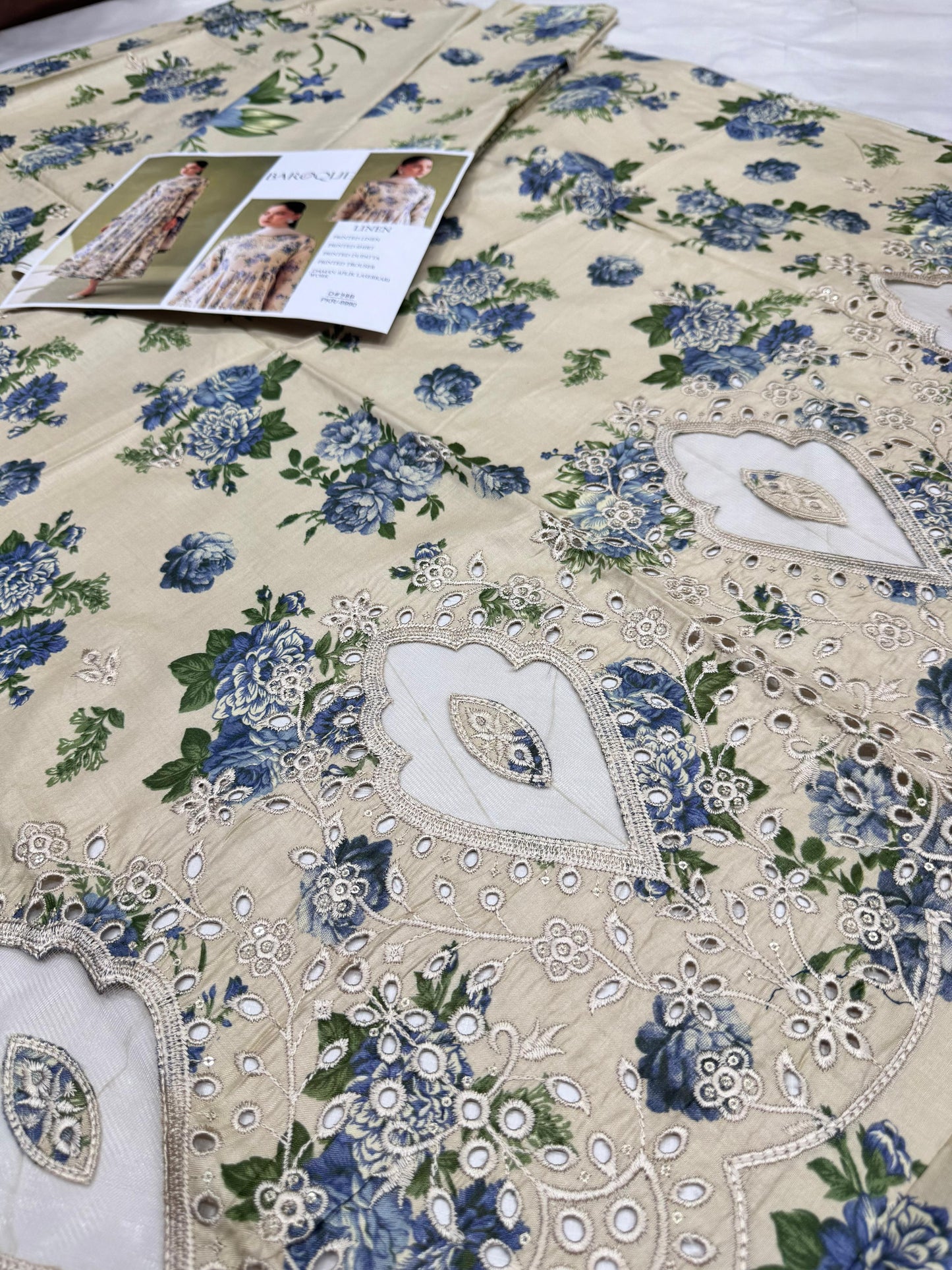 LINEN 3pc Full Embroidered