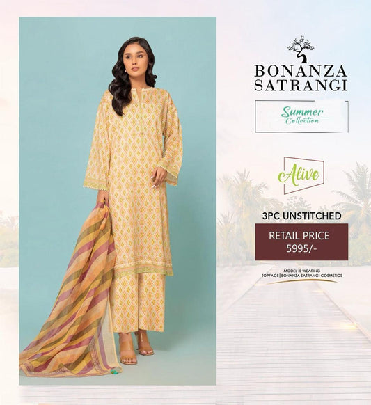 Bonanza LAWN Digital Print 3pc 2025