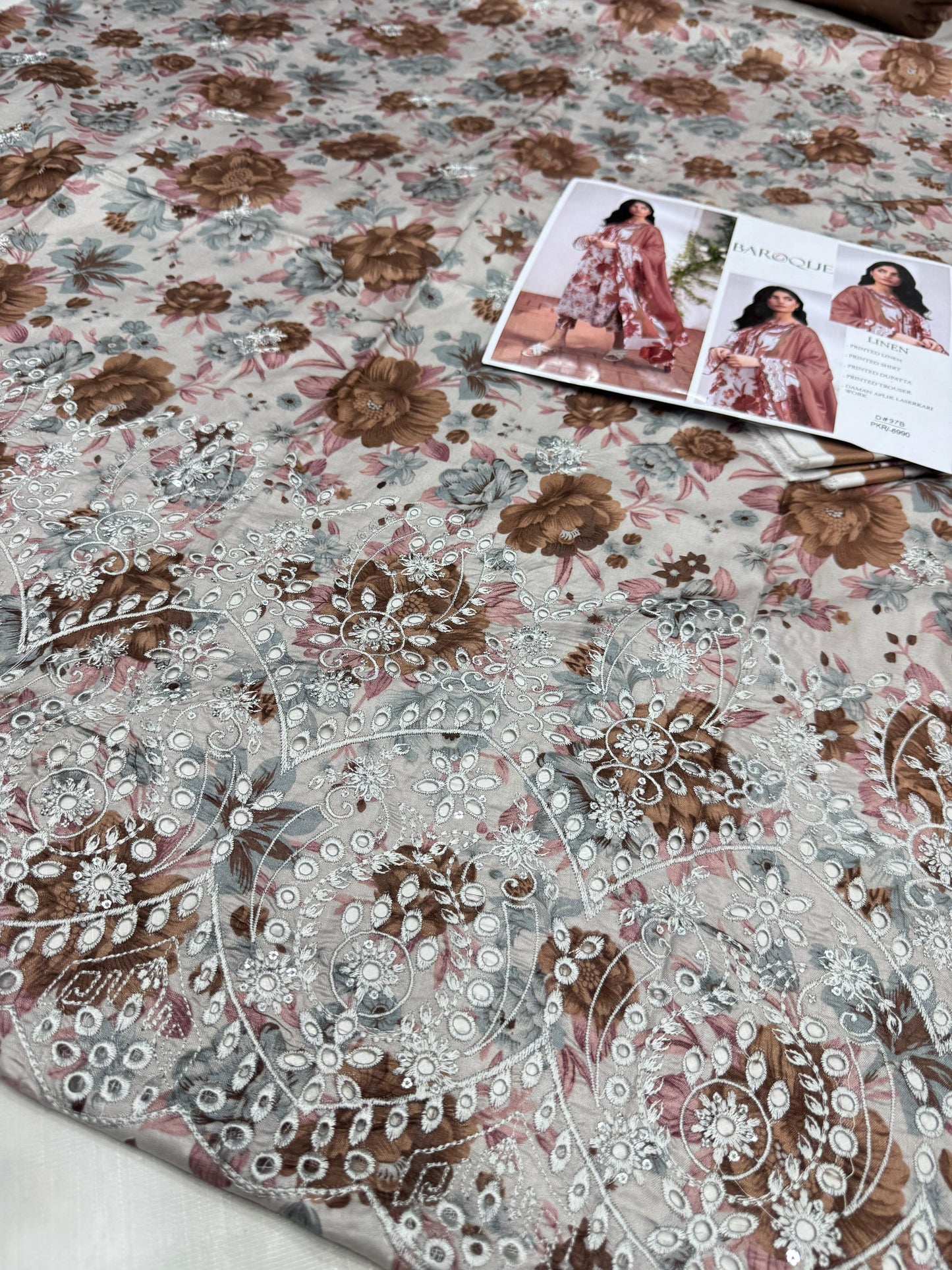 LINEN 3pc Full Embroidered