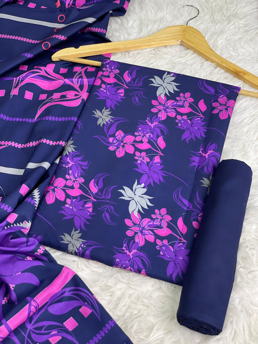 ALKARAM LINEN Digital Print 3pc 2025