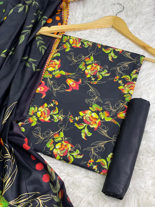 ALKARAM LINEN Digital Print 3pc 2025