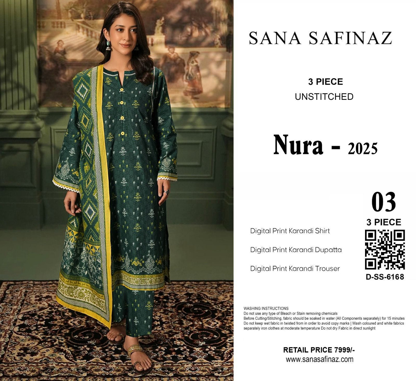 Sana Safinaz  KARANDI Digital Print 3pc