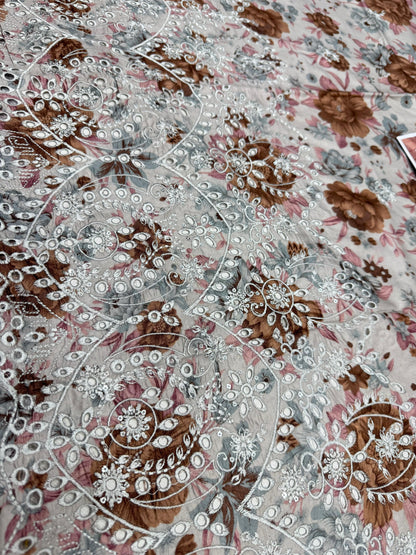 LINEN 3pc Full Embroidered