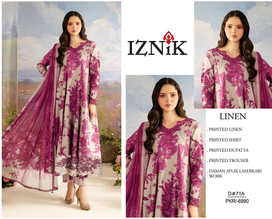 LINEN 3pc Full Embroidered