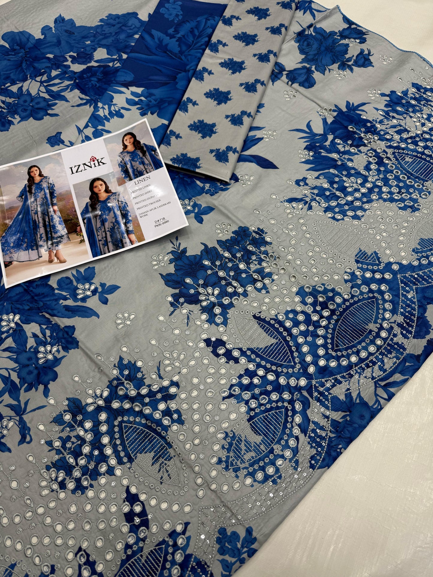 LINEN 3pc Full Embroidered