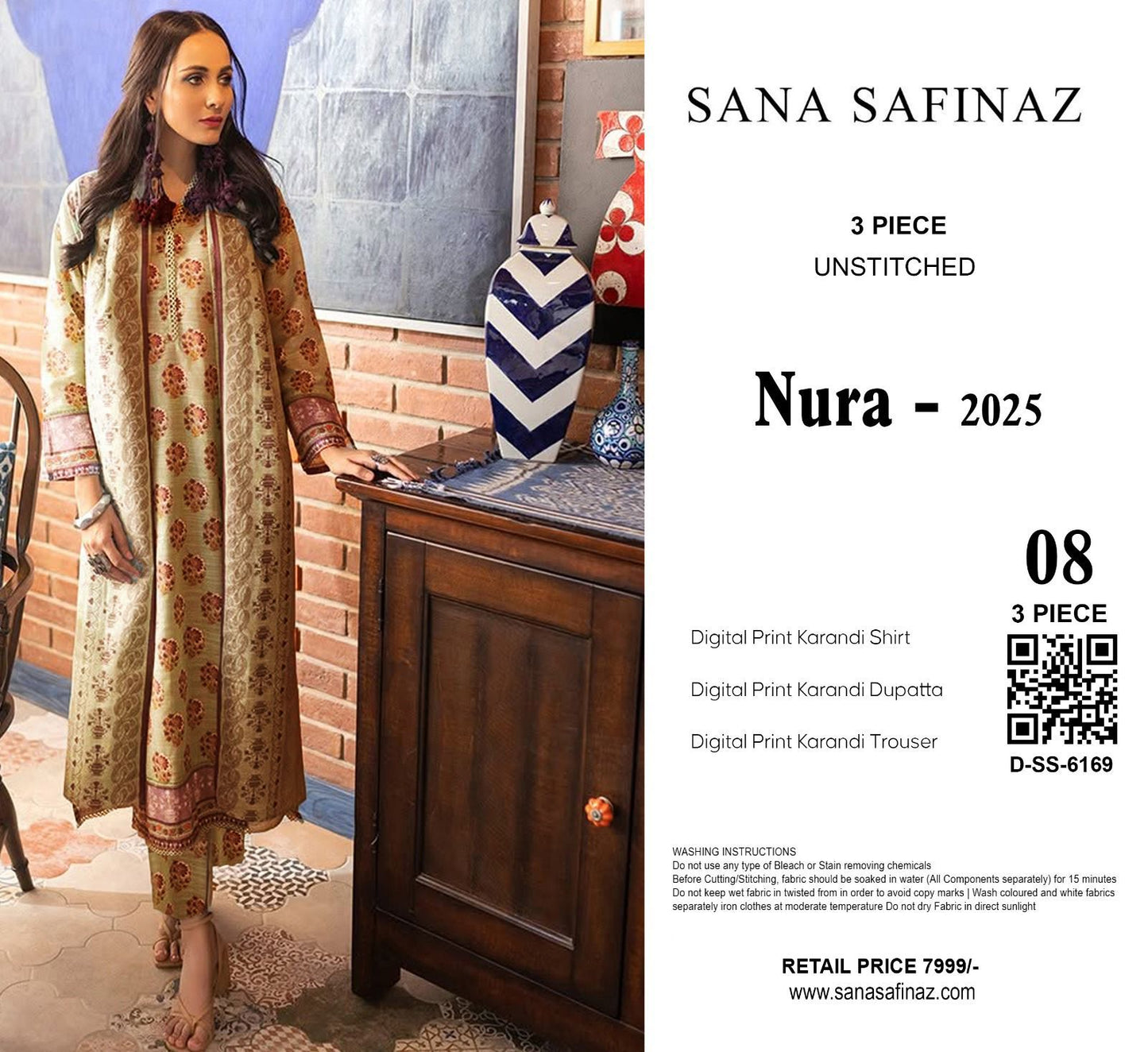 Sana Safinaz  KARANDI Digital Print 3pc