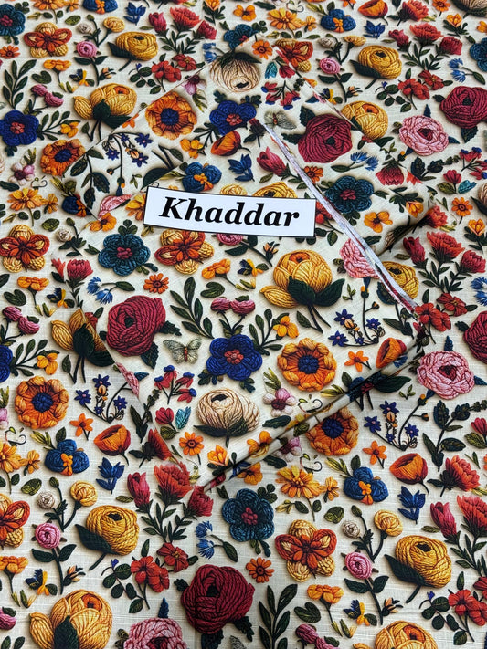 KHADDAR Digital Print 2-Piece all over
