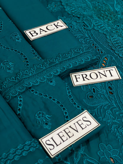 Embroidered Khadi Net formal wear