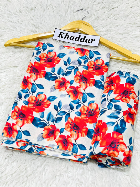 KHADDAR All Over Digital Print 2pc