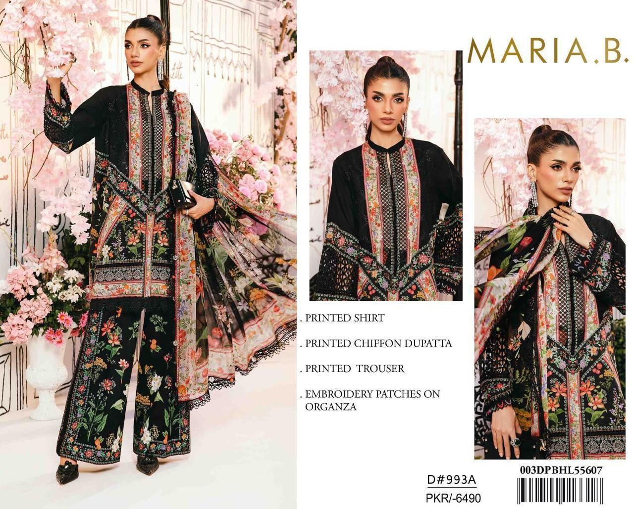 LAWN Digital Print 3pc With Patches